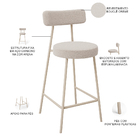 Kit 03 Banquetas Baixa Cozinha Sala Jantar Bancada Milão Aren