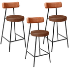 Kit 03 Banquetas Baixa Cozinha Sala Jantar Bancada Milão L02