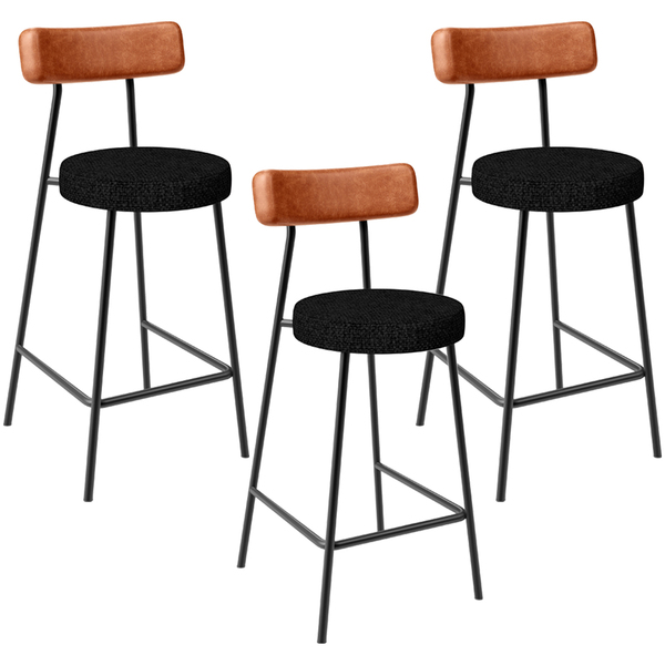 Kit 03 Banquetas Baixa Cozinha Sala Jantar Bancada Milão L02