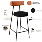 Kit 03 Banquetas Baixa Cozinha Sala Jantar Bancada Milão L02