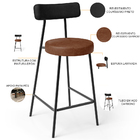 Kit 03 Banquetas Baixa Cozinha Sala Jantar Bancada Milão L02