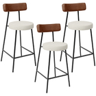 Kit 03 Banquetas Baixa Cozinha Sala Jantar Milão L02 Couríssi