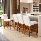 Kit 03 Banquetas Baixa Para Cozinha Bancada Bar Sala De Janta