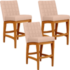 Kit 03 Banquetas Baixa Para Cozinha Bancada Bar Sala Jantar F