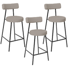 Kit 03 Banquetas Baixa Para Cozinha Sala De Jantar Bancada Mi