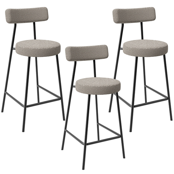 Kit 03 Banquetas Baixa Para Cozinha Sala De Jantar Bar Bancad