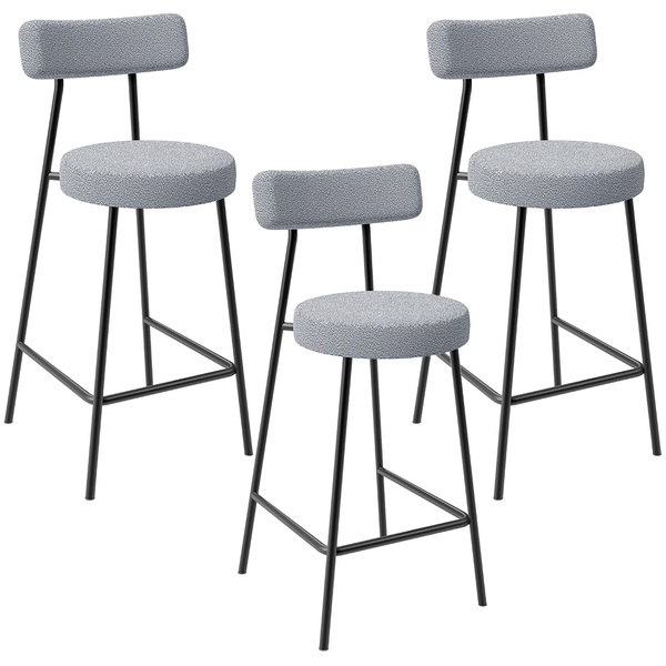 Kit 03 Banquetas Baixa Para Cozinha Sala De Jantar Bar Bancad