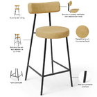 Kit 03 Banquetas Baixa Para Cozinha Sala De Jantar Bar Bancad