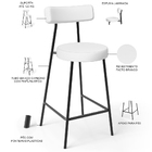 Kit 03 Banquetas Baixas Para Cozinha Sala De Jantar Bar Banca