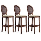 Kit 03 Banquetas Bistrô Gourmet Estofada Para Cozinha Isla Ca