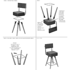 Kit 03 Banquetas Cadeiras Decorativas Barcelona 73cm Com Enco