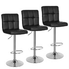 Kit 03 Banquetas Cozinha Americana Gomos Giratória Alta Preta