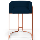 Kit 03 Banquetas Decorativas Fixa Base De Aço Cobre Betina D0