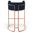 Kit 03 Banquetas Decorativas Fixa Base De Aço Cobre Betina D0