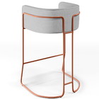 Kit 03 Banquetas Decorativas Fixa Base De Aço Cobre Betina D0