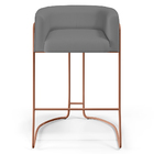 Kit 03 Banquetas Decorativas Fixa Base De Aço Cobre Betina D0