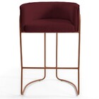 Kit 03 Banquetas Decorativas Fixa Base De Aço Cobre Betina D0