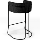 Kit 03 Banquetas Decorativas Fixa Base De Aço Preto Betina D0