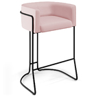 Kit 03 Banquetas Decorativas Fixa Base De Aço Preto Betina D0