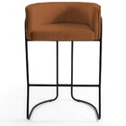 Kit 03 Banquetas Decorativas Fixa Base De Aço Preto Betina D0