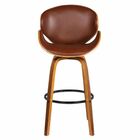 Kit 03 Banquetas Kobe Giratória Com Base De Madeira E Apoio D