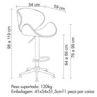 Kit 03 Banquetas Kobe Giratória Regulagem De Altura Base Estr