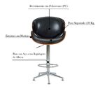 Kit 03 Banquetas Kobe Giratória Regulagem De Altura Base Estr
