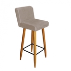 Kit 03 Banquetas Lara Com Encosto Para Balcão E Cozinha Bistr