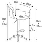 Kit 03 Banquetas Para Cozinha Giratória Brenna Base Estrela P