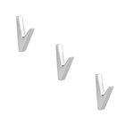 Kit 03 - Cabide Com Gancho De Parede (lapa Escovado)