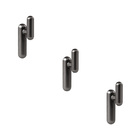 Kit 03 - Cabide Com Gancho De Parede (moema Grafite Fosco)