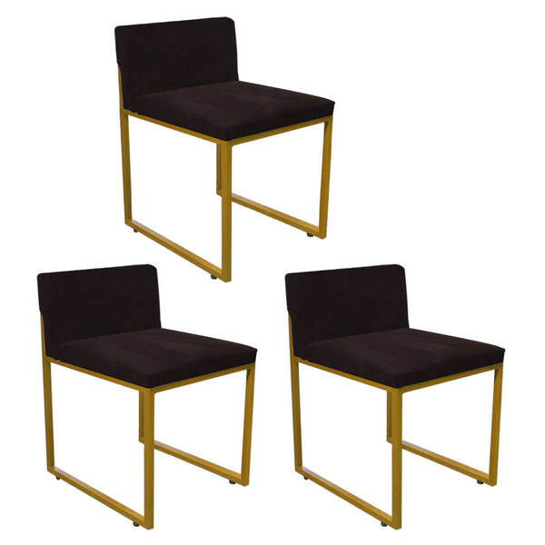 Kit 03 Cadeiraa De Jantar Escritório Recepção Lee Office Indu