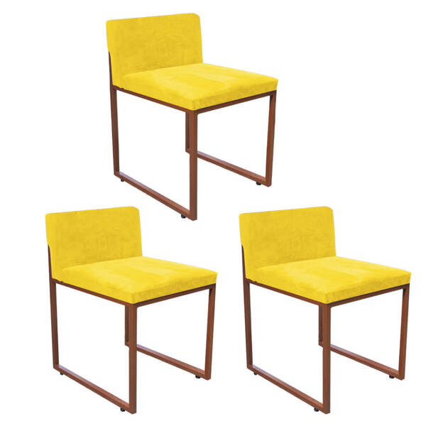 Kit 03 Cadeiraa De Jantar Escritório Recepção Lee Office Indu