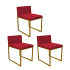 Kit 03 Cadeiraa De Jantar Escritório Recepção Lee Office Indu