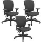 Kit 03 Cadeiras De Escritório Diretor Office Base Giratória P