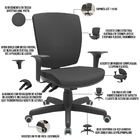 Kit 03 Cadeiras De Escritório Diretor Office Base Giratória P