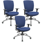 Kit 03 Cadeiras De Escritório Diretor Office Giratória Cromad