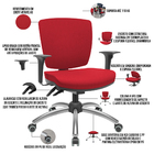 Kit 03 Cadeiras De Escritório Executiva Giratória Cromada Bai