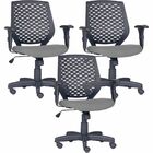 Kit 03 Cadeiras De Escritório Giratória Executiva Ergonômica