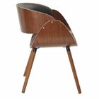 Kit 03 Cadeiras Decorativas Escritório Oga Base Madeira Pu Si