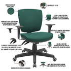 Kit 03 Cadeiras Escritório Executiva Office Giratória Preto B