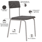 Kit 03 Cadeiras Estofada Para Sala De Jantar Sense Branco C01