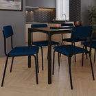 Kit 03 Cadeiras Estofada Para Sala De Jantar Sense Preto C01