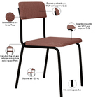 Kit 03 Cadeiras Estofada Para Sala De Jantar Sense Preto C01