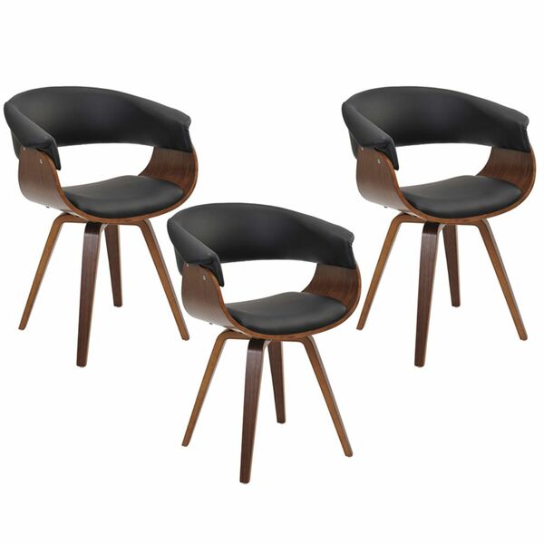 Kit 03 Cadeiras Giratórias Decorativa Para Escritório Home Of