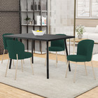 Kit 03 Cadeiras Para Sala De Jantar Cozinha Estofada Gavi Are