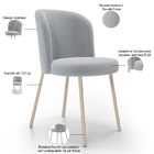 Kit 03 Cadeiras Para Sala De Jantar Cozinha Estofada Gavi Are