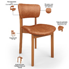 Kit 03 Cadeiras Para Sala De Jantar Cozinha Living Estofada D