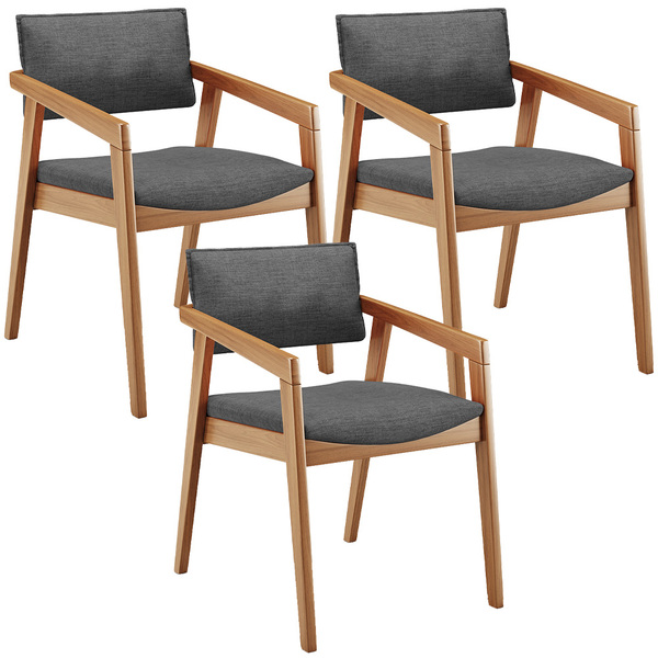 Kit 03 Cadeiras Para Sala De Jantar Estar Living Giorgia L02