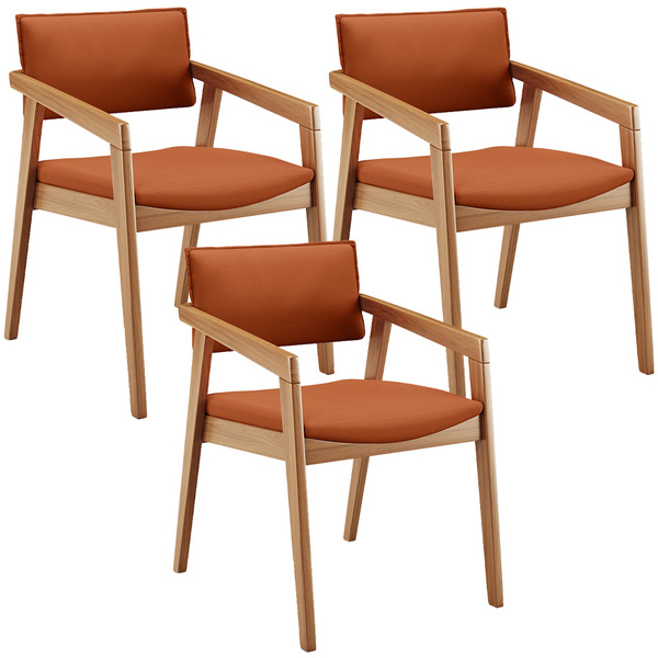 Kit 03 Cadeiras Para Sala De Jantar Estar Living Giorgia L02